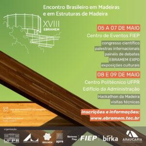 XVIII Ebramem – Encontro Brasileiro em Madeiras e em Estruturas de Madeira