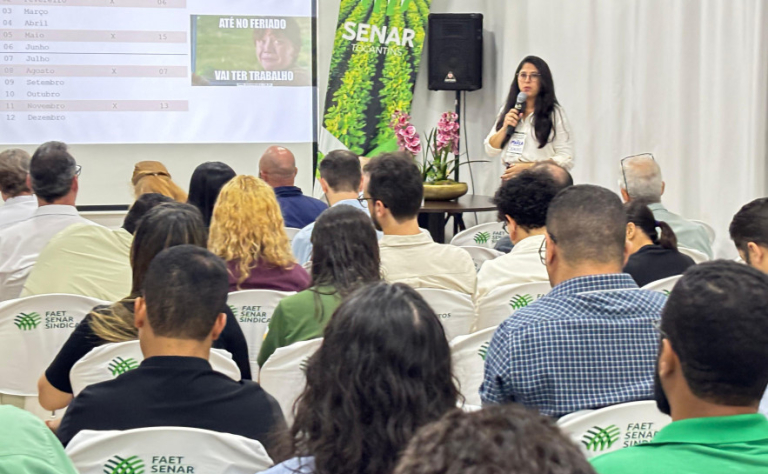 Gerente do grupo ABC+TO, Marla Guedes, faz abertura da reunião, destacando avanços e metas a serem seguidas - Foto: Esequias Araújo/Governo do Tocantins tocantins